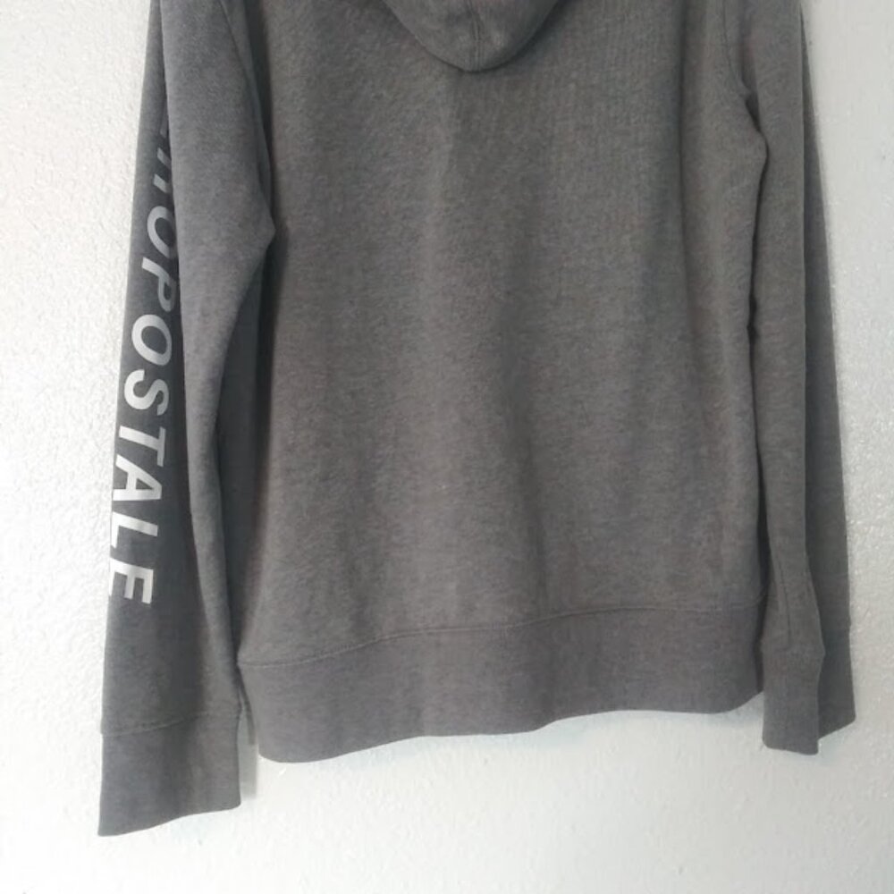 Aeropostale  Men's size L gray and white hoodie sweatshirt - Picture 6 of 14
